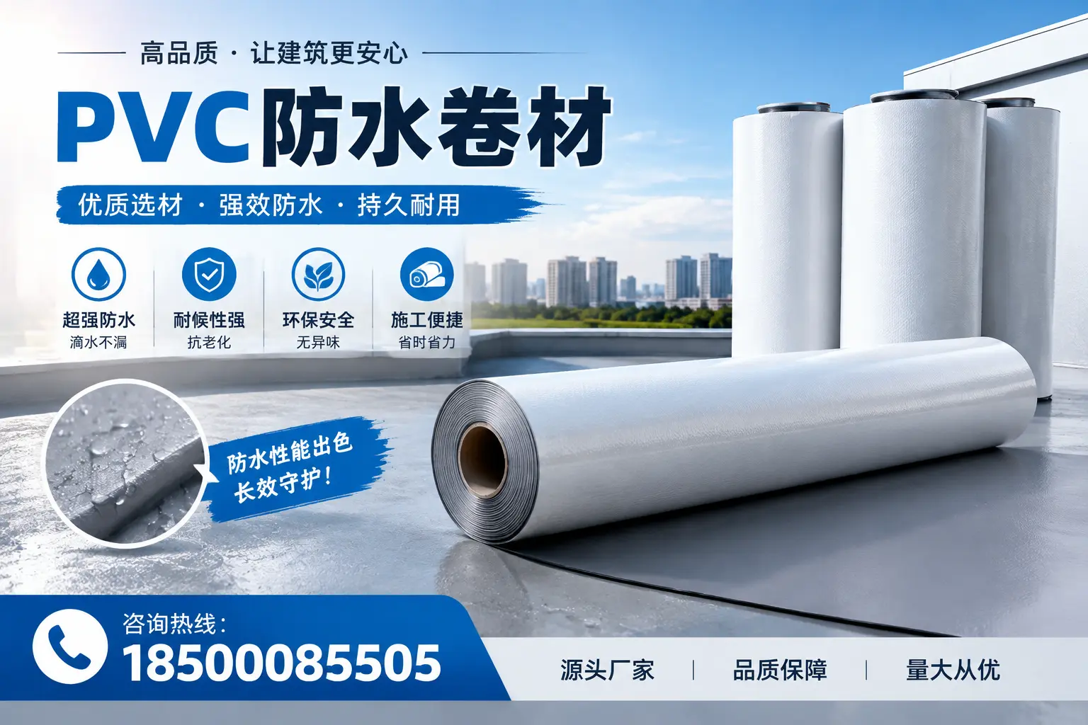 PVC防水卷材施工过程详解,确保在武威顺利完成项目